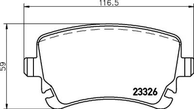 HELLA КОМПЛЕКТ ТОРМОЗНЫХ КОЛОДОК, ДИСКОВЫЙ ТОРМОЗ (8DB 355 010-971)