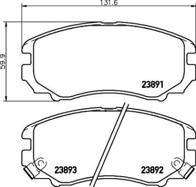 HELLA Колодки тормозные HYUNDAI TUCSON/KIA SPORTAGE 04- передние (581012CA10, 8DB 355 010-991)