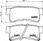 Hella 8DB 355 011-151 комплект тормозных колодок, дисковый тормоз на SSANGYONG MUSSO (FJ)