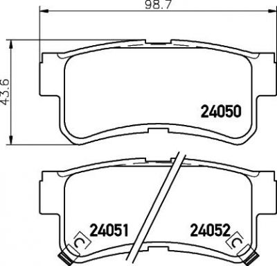 Hella 8DB 355 011-151 комплект тормозных колодок, дисковый тормоз на SSANGYONG MUSSO (FJ)