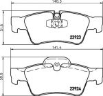 HELLA Колодки тормозные MERCEDES-BENZ W164 ML 05>/W251 R-CLASS 06> задние (0044205220, 8DB 355 011-421)