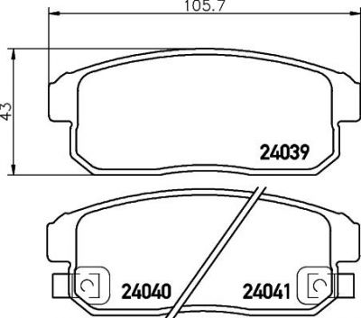 Hella 8DB 355 012-331 комплект тормозных колодок, дисковый тормоз на SUZUKI IGNIS II