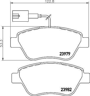 Hella 8DB 355 012-841 комплект тормозных колодок, дисковый тормоз на FIAT DOBLO Cargo (223)
