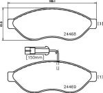 Hella 8DB 355 012-931 комплект тормозных колодок, дисковый тормоз на FIAT DUCATO c бортовой платформой/ходовая часть (250, 290)