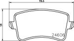 HELLA КОМПЛЕКТ ТОРМОЗНЫХ КОЛОДОК, ДИСКОВЫЙ ТОРМОЗ (8DB 355 013-651)