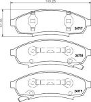 Hella 8DB 355 014-281 комплект тормозных колодок, дисковый тормоз на CHEVROLET LUMINA купе