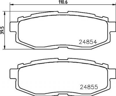 Hella 8DB 355 014-341 комплект тормозных колодок, дисковый тормоз на TOYOTA GT 86 купе (ZN6_)