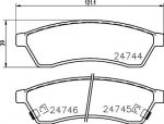 Hella 8DB 355 014-491 комплект тормозных колодок, дисковый тормоз на CHEVROLET EPICA (KL1_)