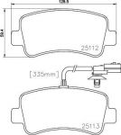 Hella 8DB 355 015-301 комплект тормозных колодок, дисковый тормоз на OPEL MOVANO B фургон