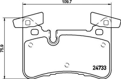 Hella 8DB 355 015-721 комплект тормозных колодок, дисковый тормоз на MERCEDES-BENZ CLS (C218)
