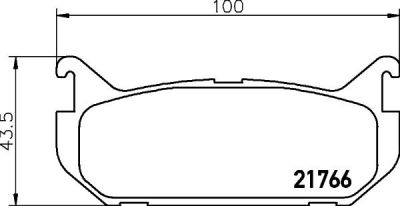 Hella 8DB 355 016-711 комплект тормозных колодок, дисковый тормоз на MAZDA 626 IV Hatchback (GE)