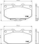 Hella 8DB 355 016-791 комплект тормозных колодок, дисковый тормоз на NISSAN 300 ZX (Z32)
