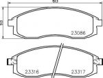 Hella 8DB 355 016-891 комплект тормозных колодок, дисковый тормоз на NISSAN CEFIRO седан