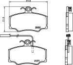 Hella 8DB 355 017-871 комплект тормозных колодок, дисковый тормоз на ALFA ROMEO 33 (905)