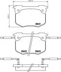 Hella 8DB 355 018-901 комплект тормозных колодок, дисковый тормоз на PEUGEOT 505 Break (551D)