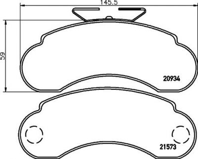 Hella 8DB 355 019-101 комплект тормозных колодок, дисковый тормоз на SSANGYONG ISTANA фургон