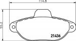 Hella 8DB 355 019-161 комплект тормозных колодок, дисковый тормоз на FIAT PANDA Van (169)