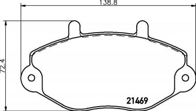 Hella 8DB 355 019-381 комплект тормозных колодок, дисковый тормоз на FORD TRANSIT c бортовой платформой/ходовая часть (E_ _)