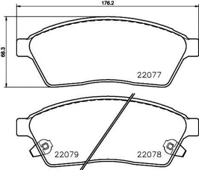 Hella 8DB 355 021-601 комплект тормозных колодок, дисковый тормоз на CADILLAC SRX