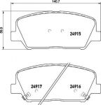 Hella 8DB 355 028-781 комплект тормозных колодок, дисковый тормоз на HYUNDAI GRANDEUR (HG)