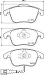 HELLA КОЛОДКИ ТОРМОЗНЫЕ AUDI Q3 11-/VW SHARAN 10-/TIGUAN 07- ПЕРЕДНИЕ (5N0698151, 8DB355014-031)