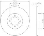 Hella 8DD 355 100-151 тормозной диск на FORD TRANSIT CONNECT фургон