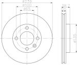 Hella 8DD 355 100-191 тормозной диск на AUDI 80 (81, 85, B2)