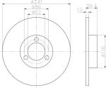 Hella 8DD 355 100-311 тормозной диск на PEUGEOT 104