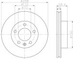 Hella 8DD 355 101-421 тормозной диск на OPEL OMEGA A (16_, 17_, 19_)