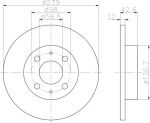 Hella 8DD 355 101-481 тормозной диск на ZAZ TAVRIA (1102)