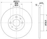 Hella 8DD 355 101-621 тормозной диск на FIAT BRAVA (182)