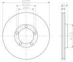 Hella 8DD 355 102-021 тормозной диск на MITSUBISHI L 300 фургон (P0_W, P1_W, P0_V, P1_V, P_2V, P2_W)