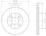 Hella 8DD 355 102-431 тормозной диск на AUDI 80 (8C, B4)