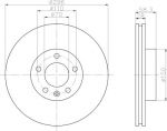 Hella 8DD 355 102-831 тормозной диск на OPEL OMEGA A (16_, 17_, 19_)