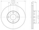Hella 8DD 355 103-091 тормозной диск на AUDI 80 Avant (8C, B4)