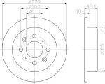 Hella 8DD 355 103-111 тормозной диск на HONDA CONCERTO седан (HWW)