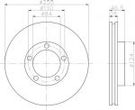 Hella 8DD 355 105-181 тормозной диск на TOYOTA HILUX II пикап (LN8_, RN5_, LN6_, YN6_, YN5_, LN5_, RN6_)