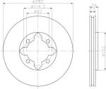 Hella 8DD 355 105-301 тормозной диск на ROVER 600 (RH)