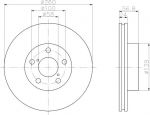 Hella 8DD 355 105-321 тормозной диск на SUBARU IMPREZA купе (GFC)