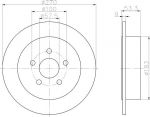 Hella 8DD 355 107-921 тормозной диск на DODGE AVENGER купе