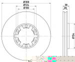 Hella 8DD 355 108-021 тормозной диск на NISSAN PATHFINDER II (R50)