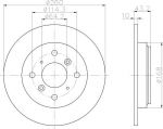 Hella 8DD 355 108-691 тормозной диск на HONDA PRELUDE IV (BB)