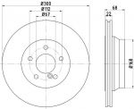 Hella 8DD 355 108-851 тормозной диск на MERCEDES-BENZ GLK-CLASS (X204)