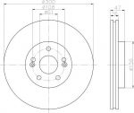 Hella 8DD 355 109-301 тормозной диск на RENAULT LAGUNA II (BG0/1_)