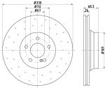 Hella 8DD 355 109-441 тормозной диск на MERCEDES-BENZ CLS (C219)