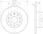 Hella 8DD 355 109-641 тормозной диск на VW GOLF V (1K1)
