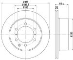 Hella 8DD 355 112-751 тормозной диск на HYUNDAI TERRACAN (HP)