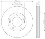 Hella 8DD 355 112-811 тормозной диск на KIA SORENTO I (JC)
