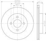 Hella 8DD 355 112-961 тормозной диск на NISSAN ALMERA I (N15)