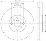 Hella 8DD 355 113-591 тормозной диск на TOYOTA YARIS (NHP13_, NSP13_, NCP13_, KSP13_, NLP13_)